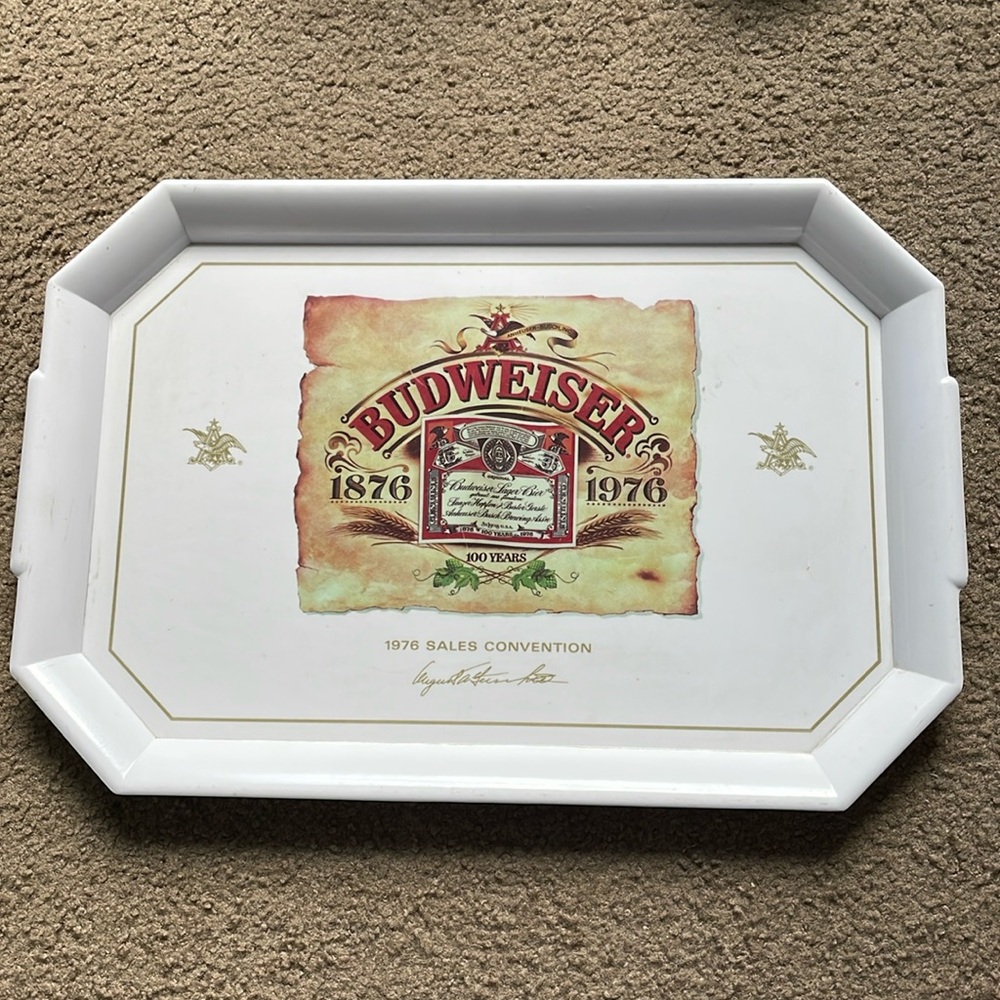 Budweiser 1976 sales convention tray